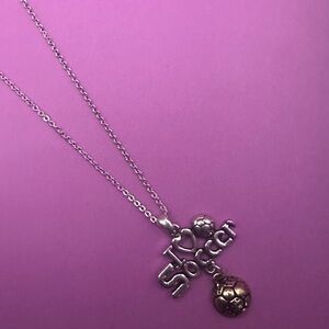 Silver Soccer Pendant Necklace NWT